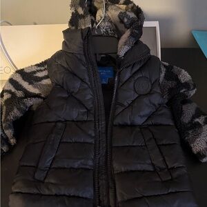 Perry Ellis Black and Gray Kids Puffer Jacket